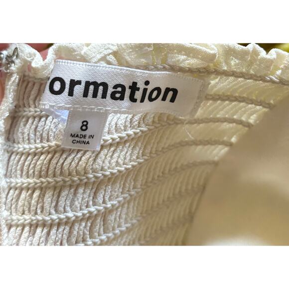 Reformation Christine White Dress Size 8 - Picture 11 of 12